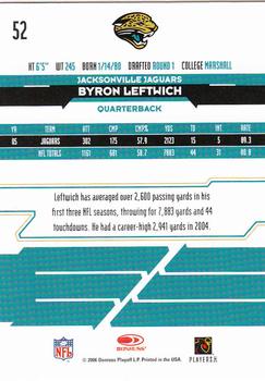 2006 Leaf Rookies & Stars #52 Byron Leftwich Back
