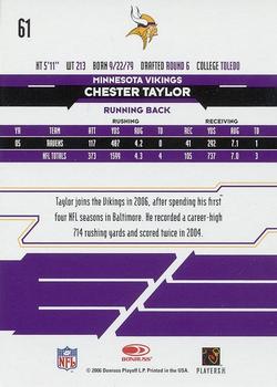 2006 Leaf Rookies & Stars #61 Chester Taylor Back