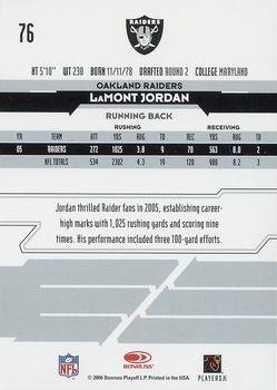 2006 Leaf Rookies & Stars #76 LaMont Jordan Back