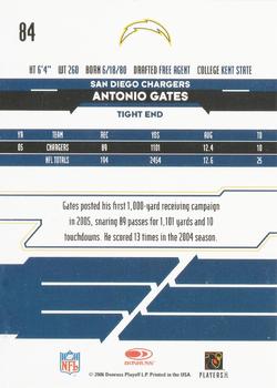 2006 Leaf Rookies & Stars #84 Antonio Gates Back