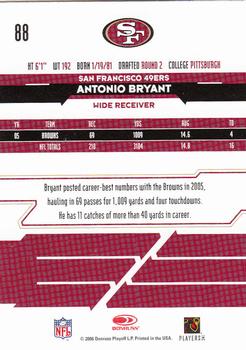 2006 Leaf Rookies & Stars #88 Antonio Bryant Back