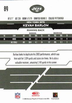 2006 Leaf Rookies & Stars #89 Kevan Barlow Back