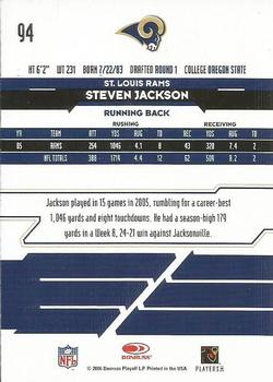 2006 Leaf Rookies & Stars #94 Steven Jackson Back