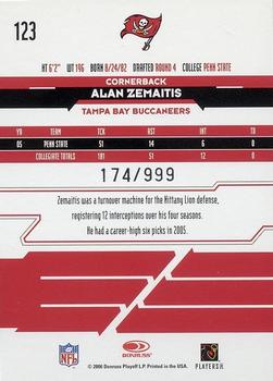 2006 Leaf Rookies & Stars #123 Alan Zemaitis Back
