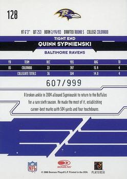 2006 Leaf Rookies & Stars #128 Quinn Sypniewski Back