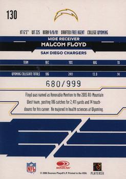 2006 Leaf Rookies & Stars #130 Malcom Floyd Back