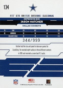 2006 Leaf Rookies & Stars #134 Jason Hatcher Back
