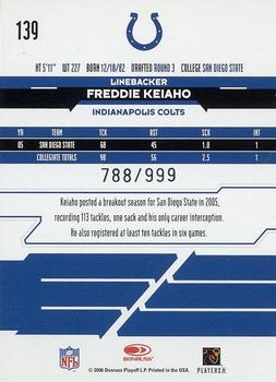 2006 Leaf Rookies & Stars #139 Freddy Keiaho Back