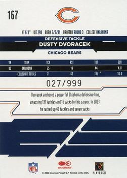 2006 Leaf Rookies & Stars #167 Dusty Dvoracek Back