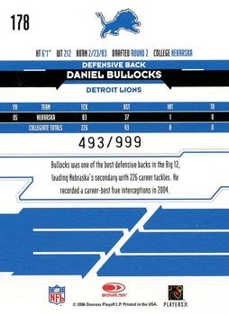2006 Leaf Rookies & Stars #178 Daniel Bullocks Back