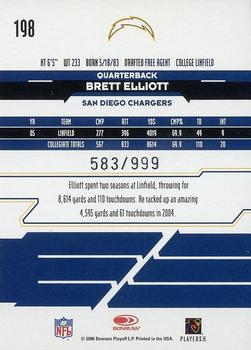 2006 Leaf Rookies & Stars #198 Brett Elliott Back