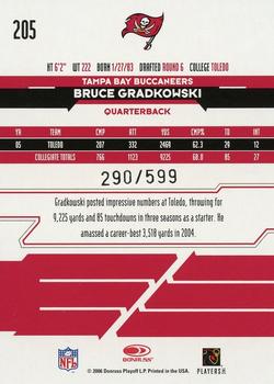 2006 Leaf Rookies & Stars #205 Bruce Gradkowski Back
