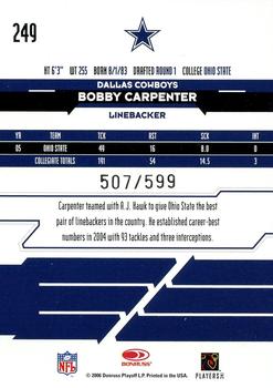 2006 Leaf Rookies & Stars #249 Bobby Carpenter Back