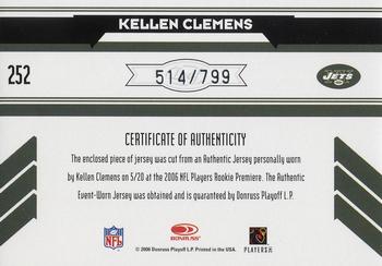 2006 Leaf Rookies & Stars #252 Kellen Clemens Back