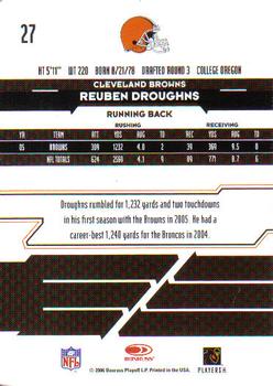 2006 Leaf Rookies & Stars #27 Reuben Droughns Back