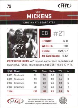 2009 SAGE HIT - Glossy #79 Mike Mickens Back