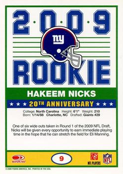 2009 Score - 1989 Score #9 Hakeem Nicks Back