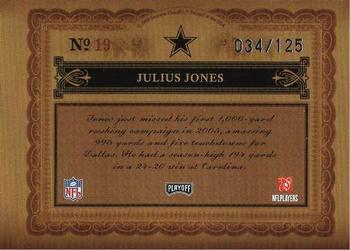 2006 Playoff National Treasures #19 Julius Jones Back