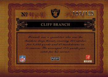 2006 Playoff National Treasures #44 Cliff Branch Back