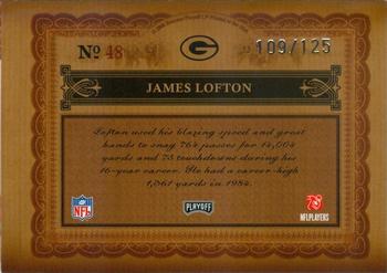 2006 Playoff National Treasures #48 James Lofton Back