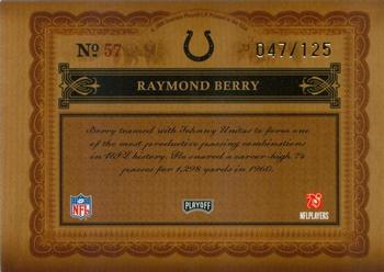 2006 Playoff National Treasures #57 Raymond Berry Back