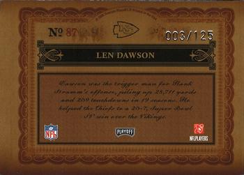 2006 Playoff National Treasures #87 Len Dawson Back