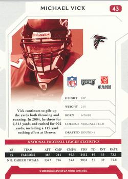 2006 Playoff NFL Playoffs #43 Michael Vick Back