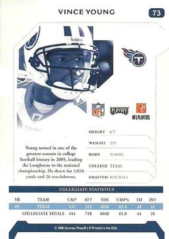 2006 Playoff NFL Playoffs #73 Vince Young Back