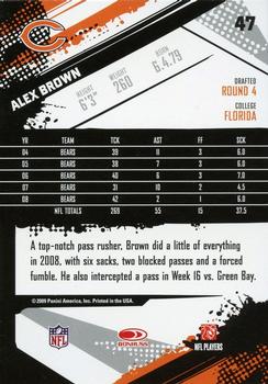 2009 Score - Glossy #47 Alex Brown  Back