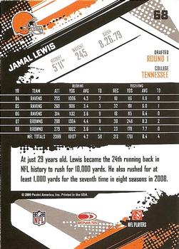 2009 Score - Glossy #68 Jamal Lewis  Back