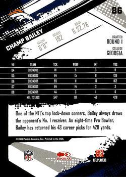 2009 Score - Glossy #86 Champ Bailey  Back