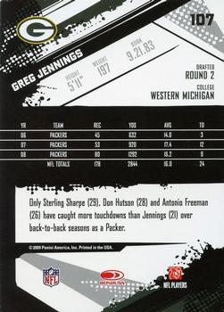 2009 Score - Glossy #107 Greg Jennings  Back