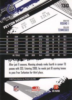 2009 Score - Glossy #130 Peyton Manning  Back