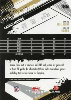 2009 Score - Glossy #186 Lance Moore  Back