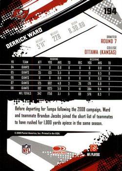 2009 Score - Glossy #194 Derrick Ward  Back
