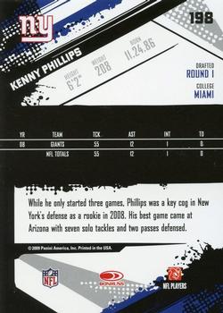 2009 Score - Glossy #198 Kenny Phillips  Back