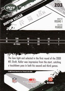 2009 Score - Glossy #203 Dustin Keller  Back