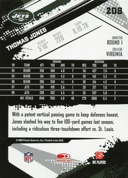 2009 Score - Glossy #208 Thomas Jones  Back
