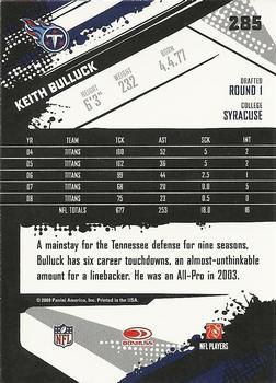 2009 Score - Glossy #285 Keith Bulluck  Back