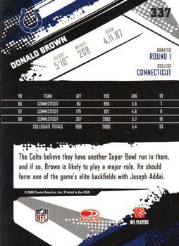 2009 Score - Glossy #337 Donald Brown  Back