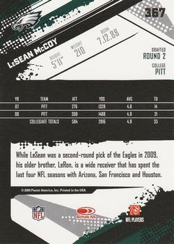 2009 Score - Glossy #367 LeSean McCoy  Back