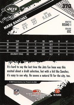 2009 Score - Glossy #370 Mark Sanchez  Back