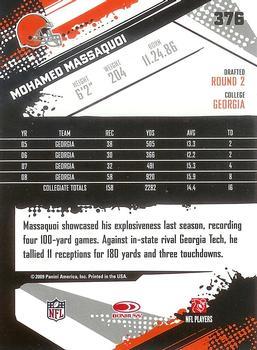 2009 Score - Glossy #376 Mohamed Massaquoi  Back