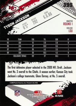 2009 Score - Glossy #399 Tyson Jackson  Back
