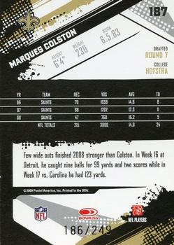 2009 Score - Gold Zone #187 Marques Colston Back