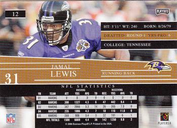 2006 Playoff Prestige #12 Jamal Lewis Back