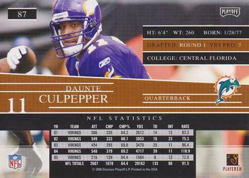 2006 Playoff Prestige #87 Daunte Culpepper Back