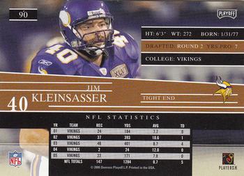 2006 Playoff Prestige #90 Jim Kleinsasser Back
