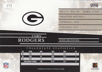 2006 Playoff Prestige #172 Cory Rodgers Back