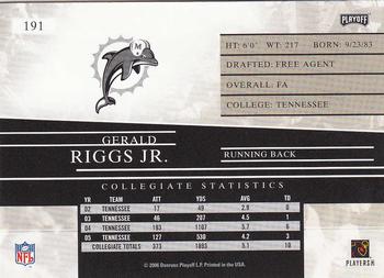 2006 Playoff Prestige #191 Gerald Riggs Back